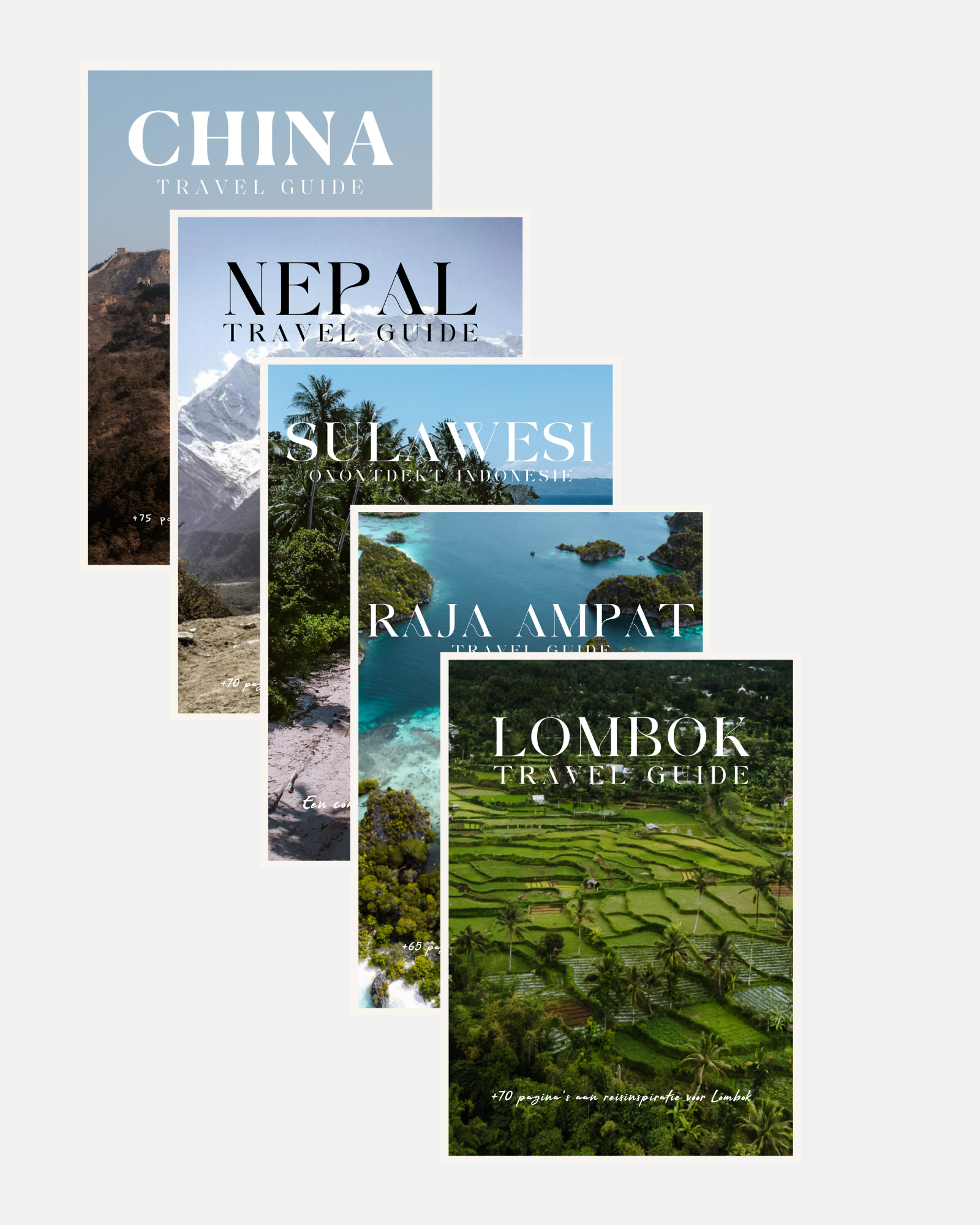 Alle TRAVEL GUIDES Indonesië, Nepal & China (Ebook – NL)